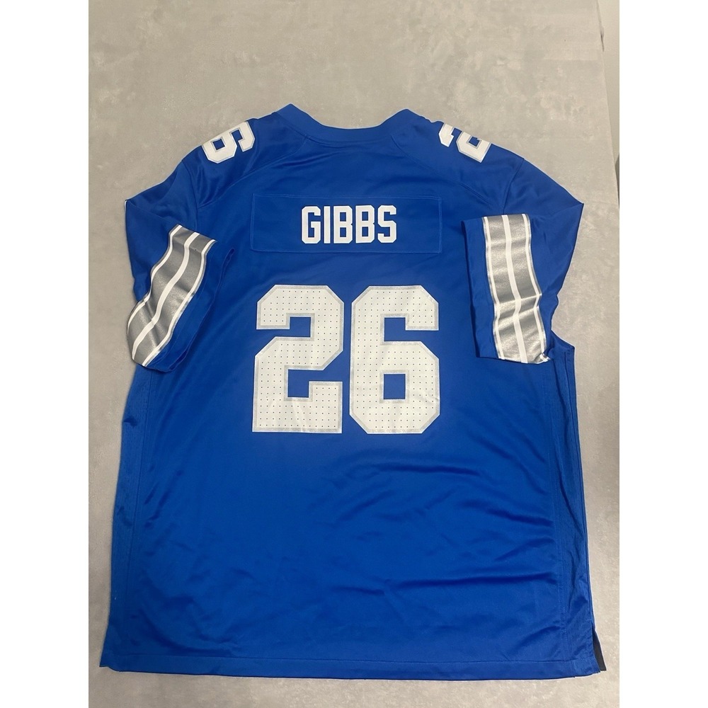 Nike NFL Detroit Lions Jahmyr Gibbs 26 Jersey Mens 3XL Blue Silver One Pride NEW - Picture 7 of 7